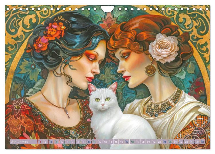 Produktbild: Art Deco - Im Stil von Art Deco (Wandkalender 2026 DIN A4 quer), CALVENDO Monatskalender