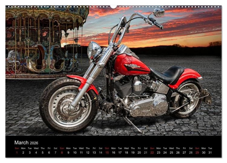 Produktbild: Motorbike Dreams (High Quality Premium Wall Calendar 2026 DIN A2 landscape),CALVENDO 12 Month Wall Calendar