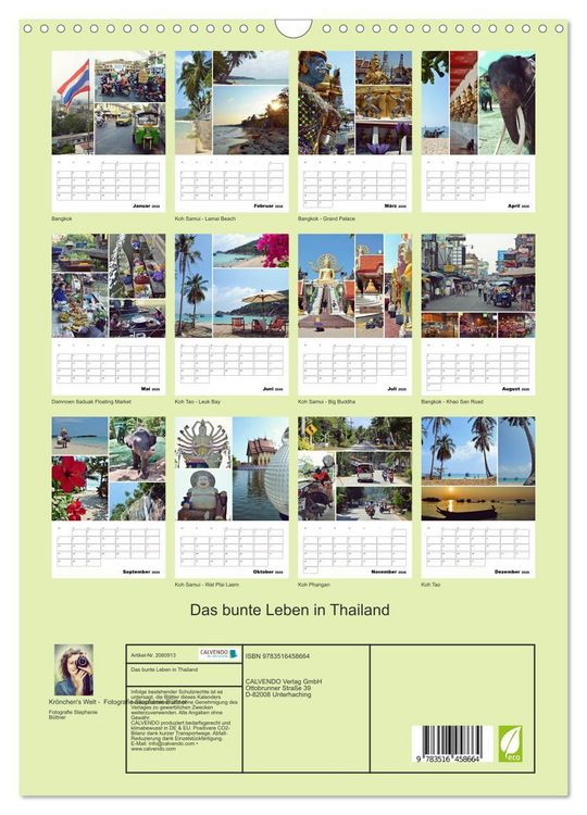 Produktbild: Das bunte Leben in Thailand (Wandkalender 2026 DIN A3 hoch), CALVENDO Monatskalender