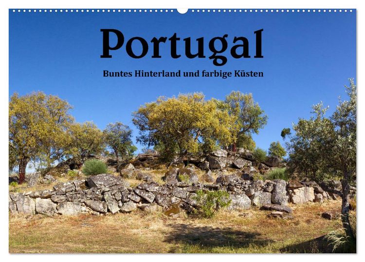 Produktbild: Portugal Buntes Hinterland und farbige K&uuml;sten (Wandkalender 2026 DIN A2 quer), CALVENDO Monatskalender