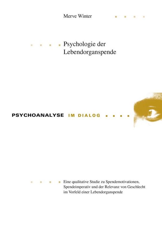Produktbild: Psychologie der Lebendorganspende
