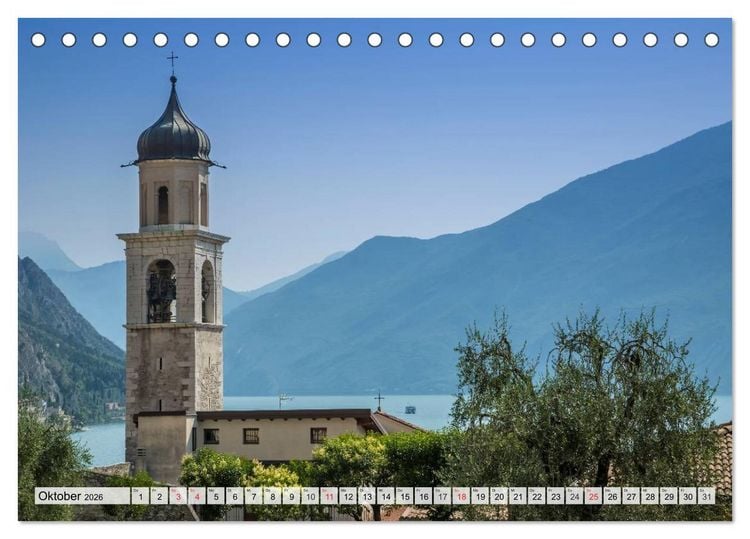 Produktbild: GARDASEE Idyllisches Limone sul Garda (Tischkalender 2026 DIN A5 quer), CALVENDO Monatskalender
