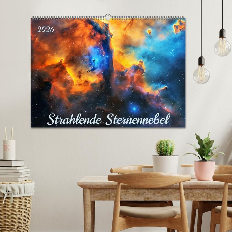 Produktbild: Strahlende Sternennebel (Wandkalender 2026 DIN A2 quer), CALVENDO Monatskalender