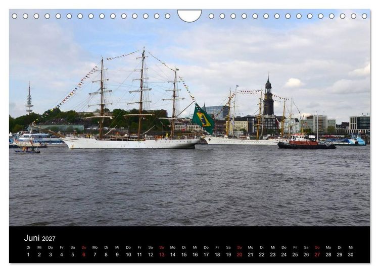 Produktbild: Auslaufparade des Hamburger Hafengeburtstages (Wandkalender 2027 DIN A4 quer), CALVENDO Monatskalender