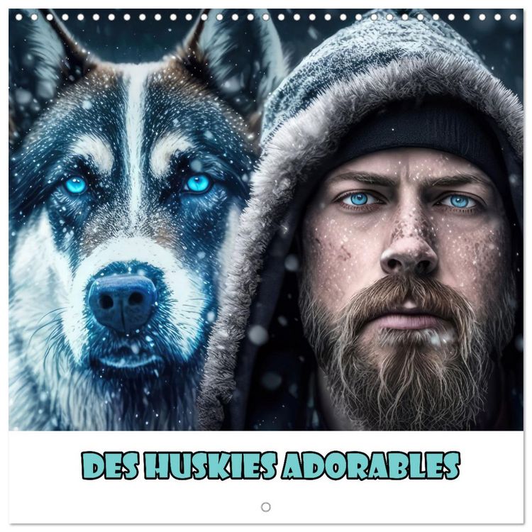 Produktbild: Des huskies adorables (Calendrier mural carr&eacute; 2026 30x30 cm) Calendrier double avec une page pour vos prises de notes