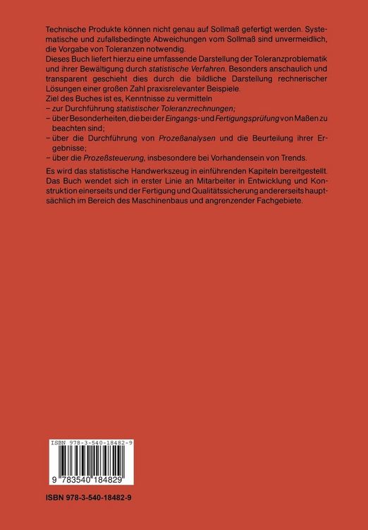 Produktbild: Qualit&auml;tssicherung und Toleranzen