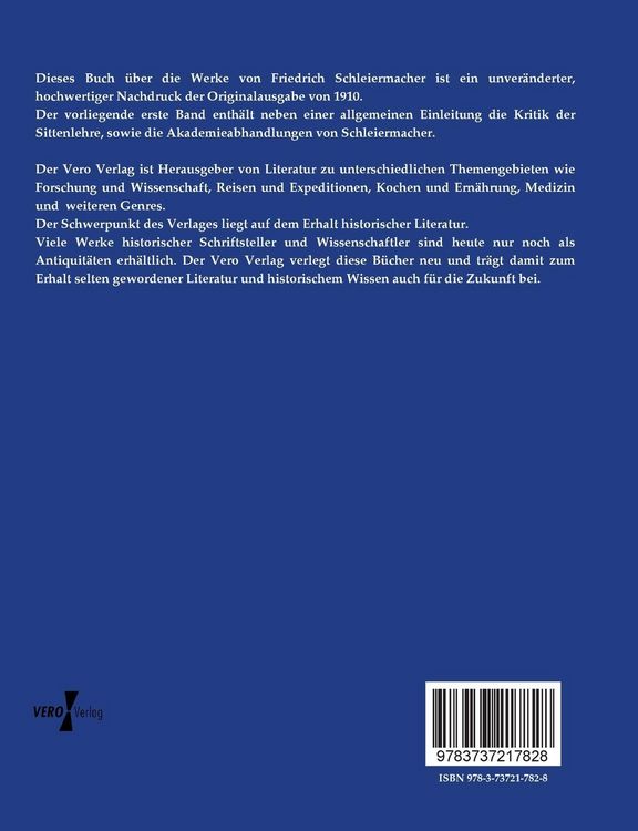 Produktbild: Schleiermachers Werke