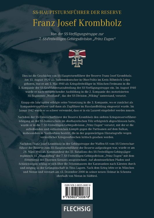 Produktbild: SS-Hauptsturmf&uuml;hrer der Reserve Franz Josef Krombholz