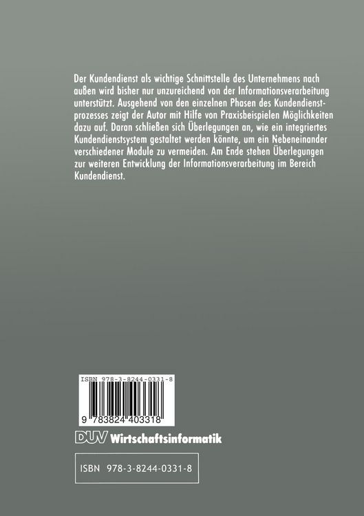 Produktbild: Informationsverarbeitung im Kundendienst