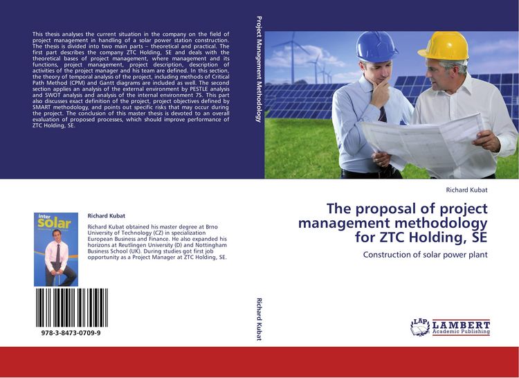 Produktbild: The proposal of project management methodology for ZTC Holding, SE