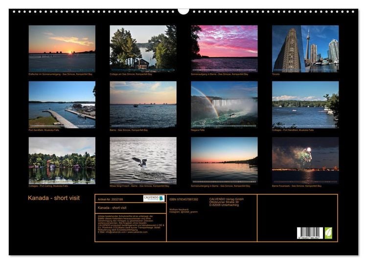 Produktbild: Kanada - short visit (Wandkalender 2026 DIN A2 quer), CALVENDO Monatskalender