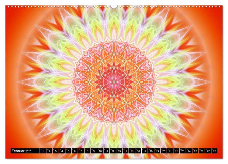 Produktbild: Energie - Mandalas in orange (Wandkalender 2026 DIN A2 quer), CALVENDO Monatskalender