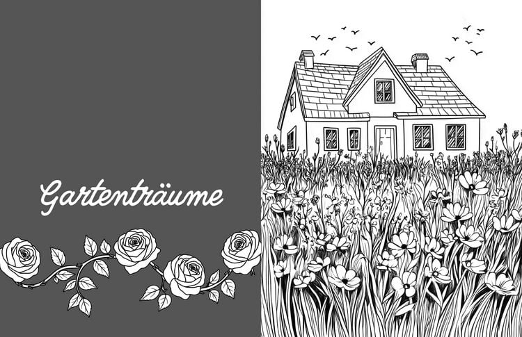 Produktbild: Gartenträume - Ein Malbuch für Achtsamkeit und Gelassenheit