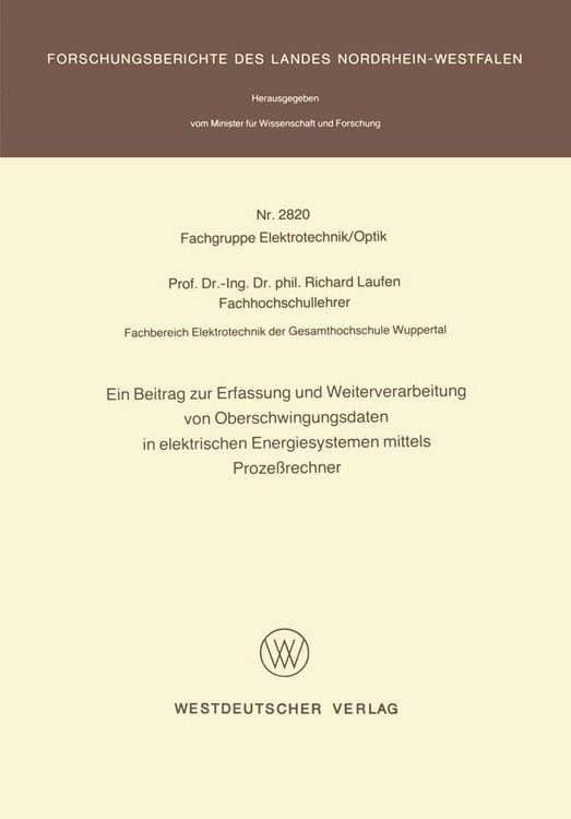 Produktbild: Ein Beitrag zur Erfassung und Weiterverarbeitung von Oberschwingungsdaten in elektrischen Energiesystemen mittels Proze&szlig;rechner