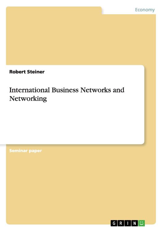 Produktbild: International Business Networks and Networking