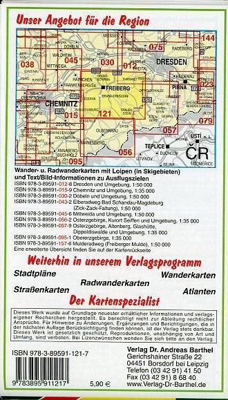 Produktbild: Gro&szlig;e Radwander- und Wanderkarte Freiberg, Tharandter Wald und Umgebung