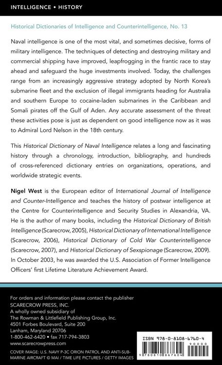 Produktbild: Historical Dictionary of Naval Intelligence