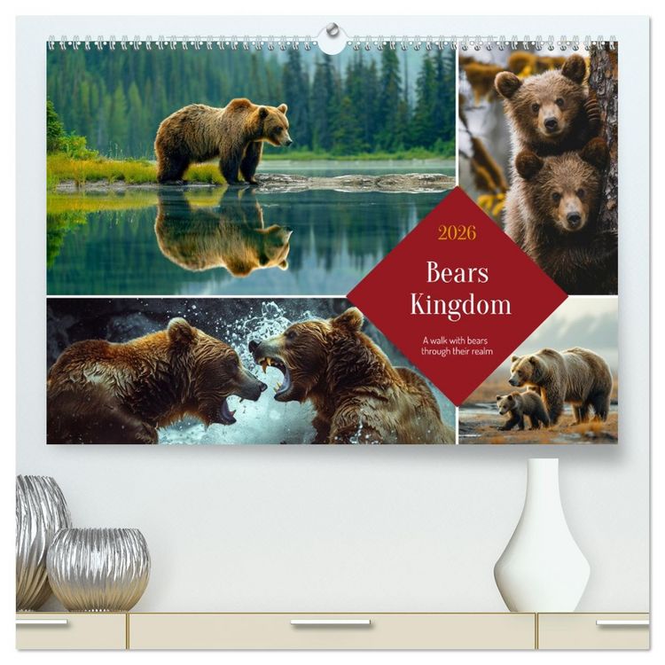 Produktbild: Bears Kingdom (High Quality Premium Wall Calendar 2026 DIN A2 landscape),CALVENDO 12 Month Wall Calendar