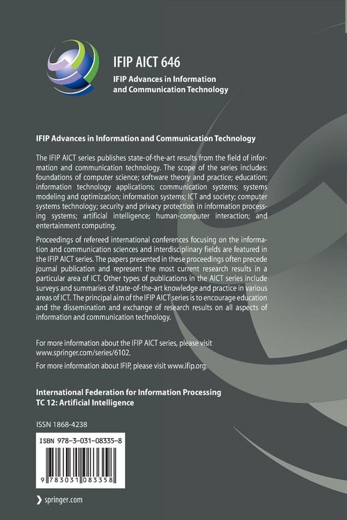 Produktbild: Artificial Intelligence Applications and Innovations