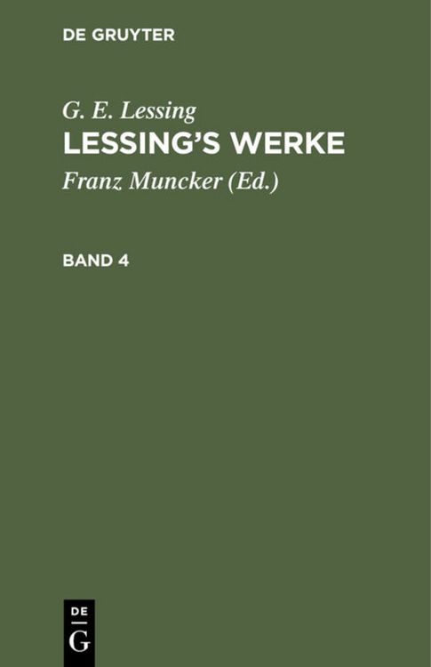 Produktbild: Lessing&rsquo;s Werke. Band 4