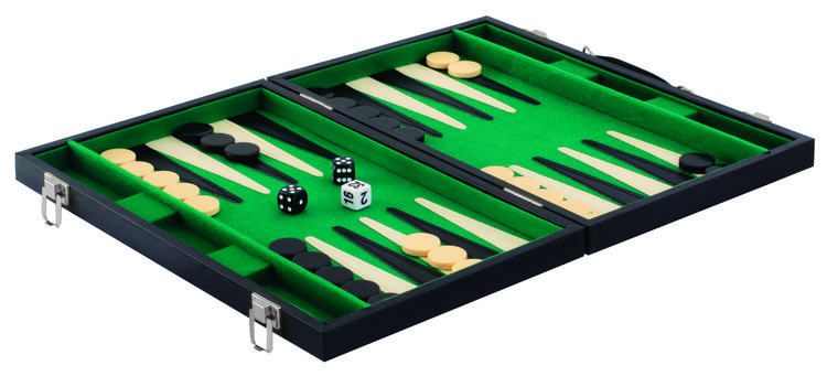 Produktbild: Classic Games Backgammon Kunstleder 47x37 cm
