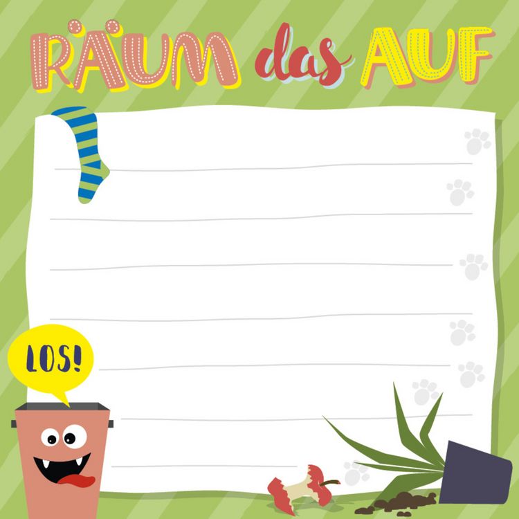 Produktbild: R&auml;um das auf &ndash; Klebezettel
