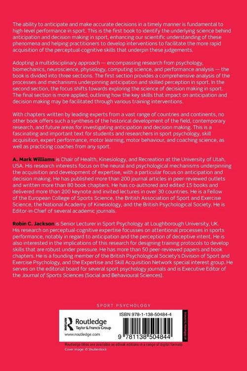 Produktbild: Anticipation and Decision Making in Sport