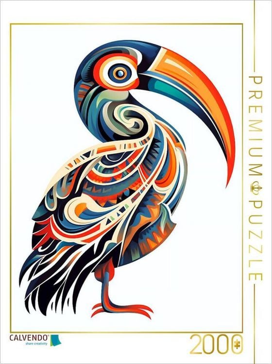 Produktbild: CALVENDO Puzzle Pelikan im Tattoo Design | 2000 Teile Lege-Gr&ouml;&szlig;e 90x67cm Foto-Puzzle f&uuml;r gl&uuml;ckliche Stunden