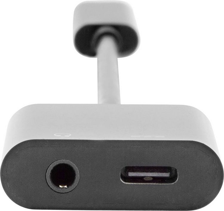 Produktbild: Digitus Audio Adapterkabel [1x USB-C&reg; Stecker - 2x USB-C&reg; Buchse, Klinkenbuchse 3.5 mm] AK-300400-002-S 20.00 cm Geschirmt, doppelt geschirmt