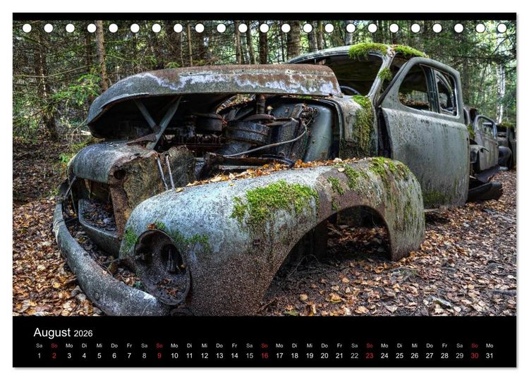 Produktbild: Autos, abgestellt und vergessen (Tischkalender 2026 DIN A5 quer), CALVENDO Monatskalender