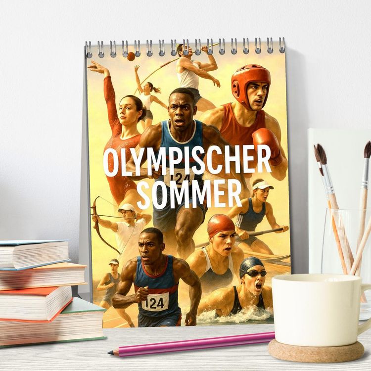 Produktbild: Olympischer Sommer (Tischkalender 2026 DIN A5 hoch), CALVENDO Monatskalender
