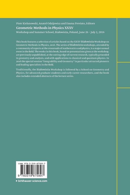 Produktbild: Geometric Methods in Physics XXXV