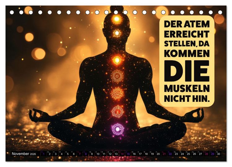 Produktbild: Im Flow des Atems - Energie des Lebens (Tischkalender 2026 DIN A5 quer), CALVENDO Monatskalender