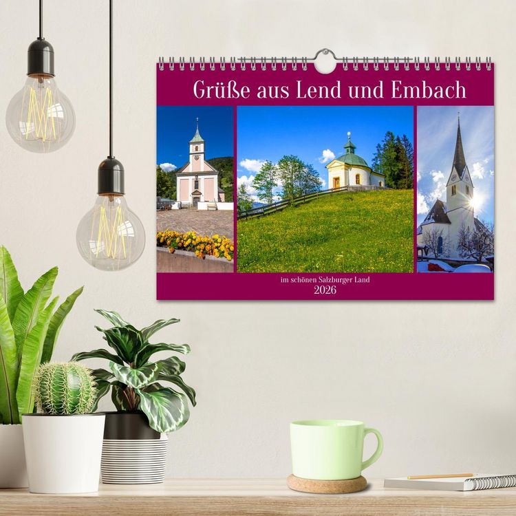Produktbild: Gr&uuml;&szlig;e aus Lend und Embach (Wandkalender 2026 DIN A4 quer), CALVENDO Monatskalender