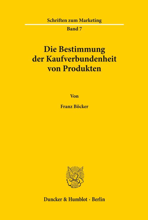 Produktbild: Die Bestimmung der Kaufverbundenheit von Produkten.