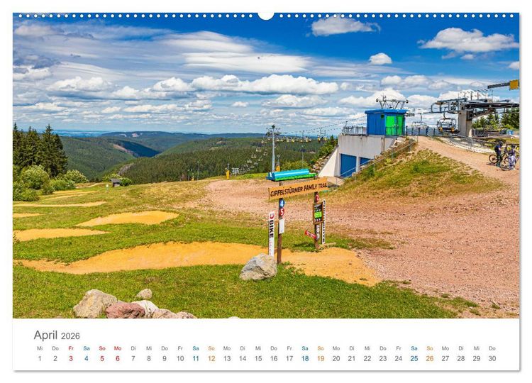 Produktbild: Oberhof - Urlaubsparadies am Rennsteig (Wandkalender 2026 DIN A2 quer), CALVENDO Monatskalender
