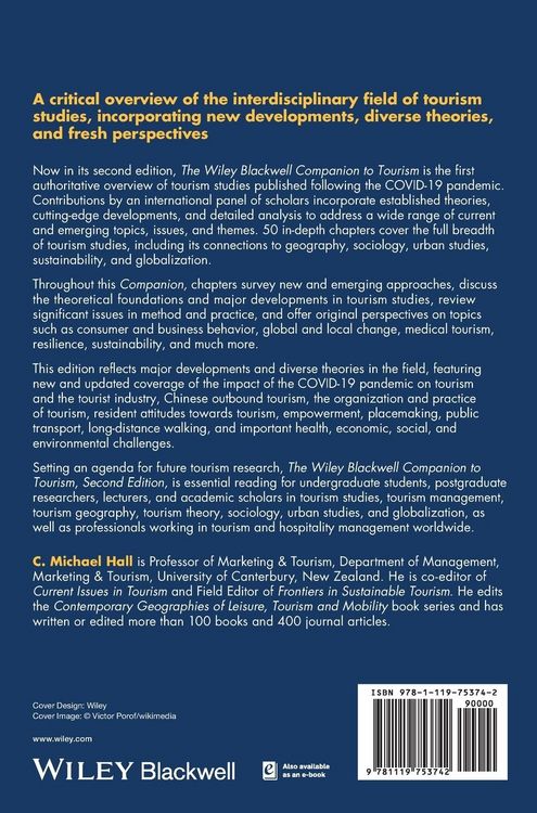 Produktbild: The Wiley Blackwell Companion to Tourism