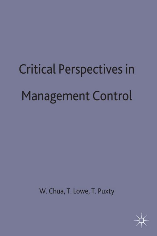Produktbild: Critical Perspectives in Management Control