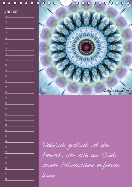 Produktbild: Mandala - Spiegel der Seele / immerw&auml;hrender Geburtstagskalender (Wandkalender immerw&auml;hrend DIN A4 hoch)