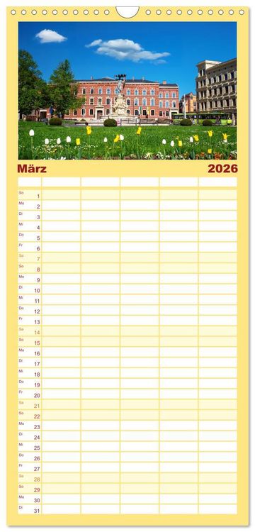 Produktbild: Familienplaner 2026 - G&ouml;rlitz - Europas verborgene Sch&ouml;nheit an der Nei&szlig;e mit 5 Spalten (Wandkalender, 21 x 45 cm) CALVENDO