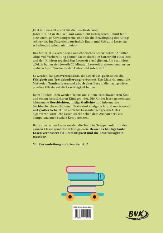 Produktbild: Lesetandems und chorisches Lesen &ndash; 4. Klasse