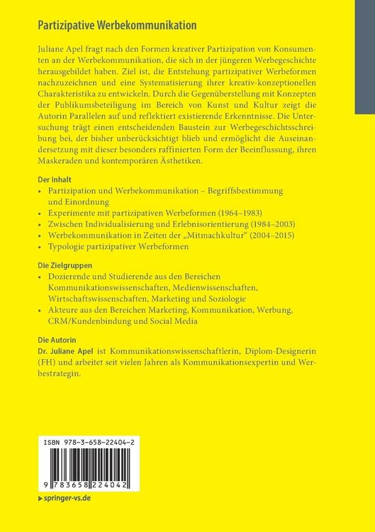 Produktbild: Partizipative Werbekommunikation