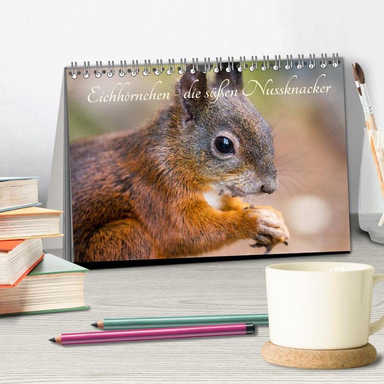 Produktbild: Eichh&ouml;rnchen - die s&uuml;&szlig;en Nussknacker (Tischkalender 2026 DIN A5 quer), CALVENDO Monatskalender