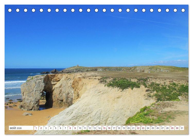 Produktbild: Quiberon C&ocirc;t&eacute; sauvage (Calendrier de bureau 2026 DIN A5 vertical), CALVENDO calendrier mensuel