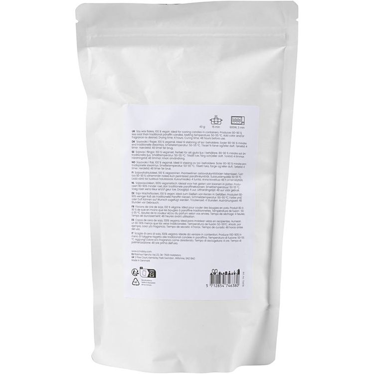 Produktbild: Creativ Company Sojawachs f&uuml;r Kerzen in Beh&auml;ltern, Creme, 500 g
