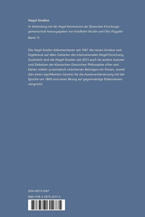 Produktbild: Hegel-Studien Band 13