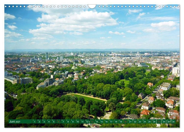 Produktbild: Gr&uuml;nes Mannheim (Wandkalender 2027 DIN A3 quer), CALVENDO Monatskalender