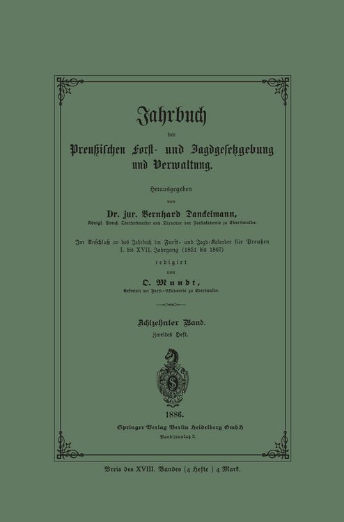 Produktbild: Jahrbuch der Preu&szlig;ischen Forst- und Jagdgesetzgebung und Verwaltung