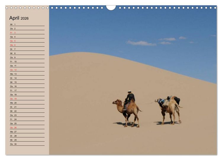 Produktbild: Kamele in der W&uuml;stensonne (Wandkalender 2026 DIN A3 quer), CALVENDO Monatskalender