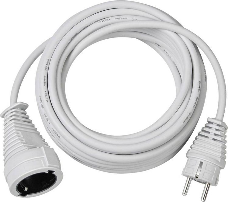 Produktbild: Brennenstuhl 1168440 Strom Verl&auml;ngerungskabel Wei&szlig; 5.00m H05VV-F 3G 1,5mm&sup2;